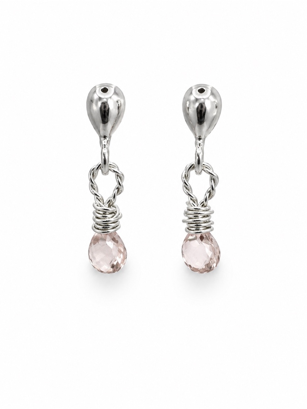 P50 Morganite Post Earrings